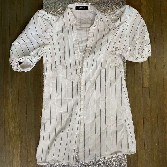 Stripped Shirt-Dress - Picture 1 of 1